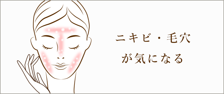 ニキビ・毛穴が 気になる